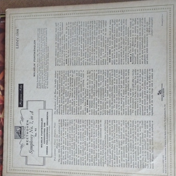 Beethoven Symphony No.7 Vinyl Record - Picture 2 of 2